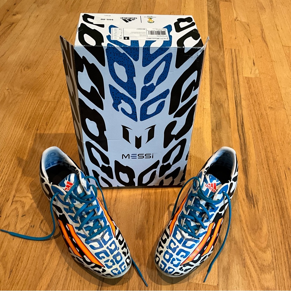 Adidas Messi Blue and Orange Men's Shoes